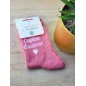 Chaussettes à paillettes "copine d'amour" roses