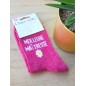 Chaussettes à paillettes "meilleure maitresse" roses