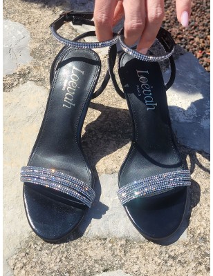 Escarpins femme strass Dory noirs