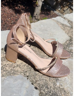 Escarpins femme Diana champagne pailletés