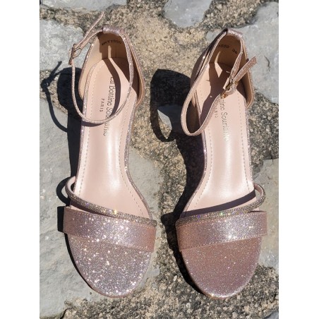Escarpins femme Diana champagne pailletés