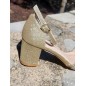 Escarpins femme Diana dorés pailletés