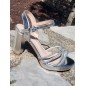 Escarpins femme strass Galina argentés