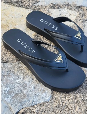 Tongs femme Guess Candry noires