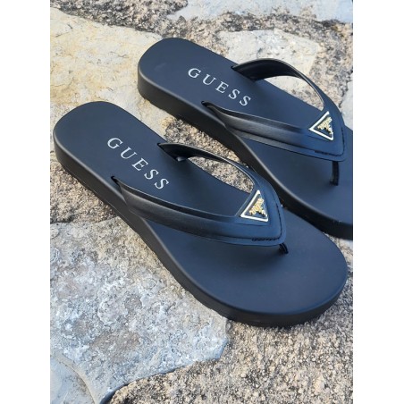 Tongs femme Guess Candry noires