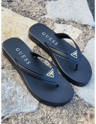 Tongs femme Guess Candry noires