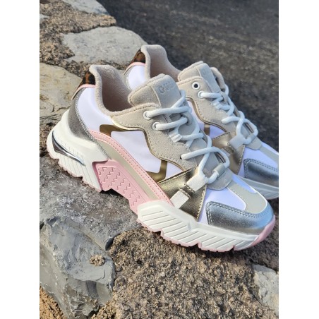 Baskets femme sneakers Guess Ciesta roses
