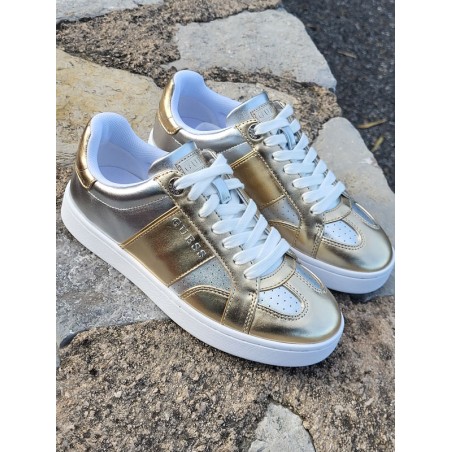 Baskets femme Guess Jrone dorées