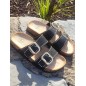 Mules femme Fanny noires