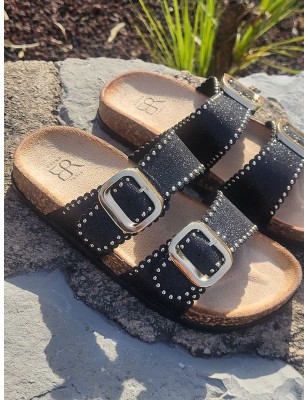 Mules femme Fanny noires