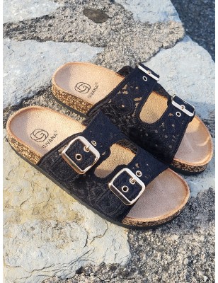 Mules femme Sixtine noires