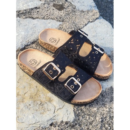 Mules femme Sixtine noires