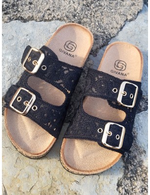 Mules femme Sixtine noires