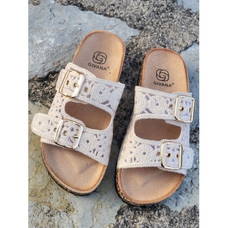 Mules femme Sixtine beiges