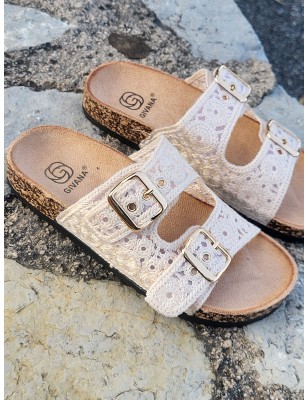 Mules femme Sixtine beiges