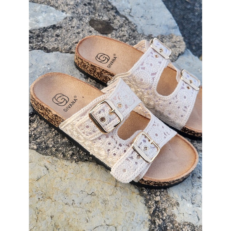 Mules femme Sixtine beiges