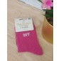 Chaussettes à paillettes "bff" fushia