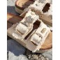 Mules compensées femme Tiffaine beiges Mules compensées femme Tiffaine beiges