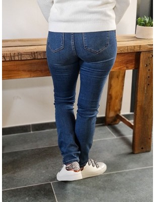 Jeans slim taille haute Morgan Polly bleu