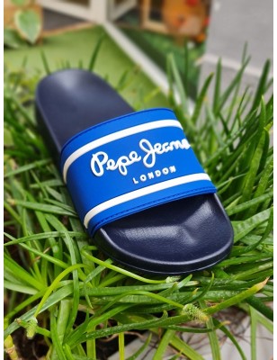 Claquettes Pepe Jeans Slider logo boys bleues
